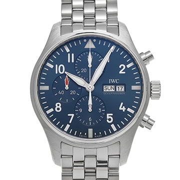 IWC パイロットウォッチ クロノグラフ プティ・プランス IW377717 ブルー メンズ 時計 【中古】【wristwatch】