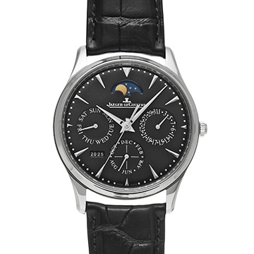 ジャガー ルクルト マスター ウルトラスリム パーペチュアルカレンダー Q1308470 ブラック メンズ 時計 【中古】【wristwatch】