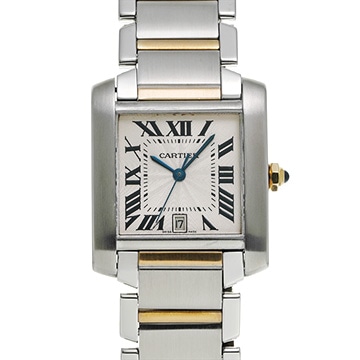 カルティエ タンク フランセーズ LM W51005Q4 シルバー メンズ 時計 【中古】【wristwatch】