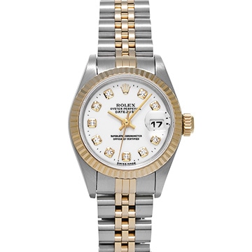 ロレックス デイトジャスト 69173G ホワイト/ダイヤモンド レディース 時計 【中古】【wristwatch】