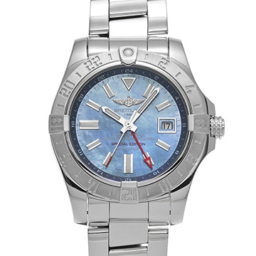 ブライトリング アベンジャーII GMT ブルーマザーオブパール 日本限定 A3239011/C930 ブルーシェル メンズ 時計 【中古】【wristwatch】
