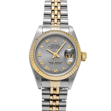 ロレックス デイトジャスト 69173 グレー レディース 時計 【中古】【wristwatch】
