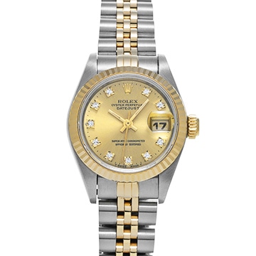 ロレックス デイトジャスト 69173G シャンパン/ダイヤモンド レディース 時計 【中古】【wristwatch】
