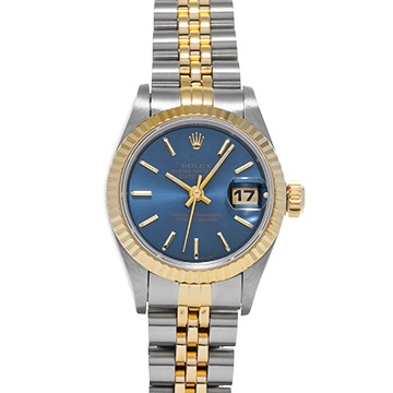 ロレックス デイトジャスト 69173 ブルー レディース 時計 【中古】【wristwatch】