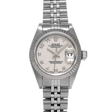 ロレックス デイトジャスト 69174 アイボリーコンピュータ レディース 時計 【中古】【wristwatch】