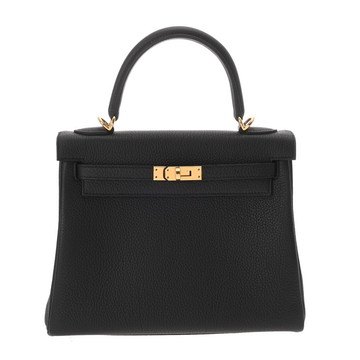 エルメス ケリー 25 内縫い ブラック トゴ レディース バッグ 【未使用】【bag】