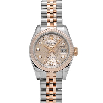 ロレックス デイトジャスト 179171G ピンクコンピュータ/ダイヤモンド レディース 時計 【中古】【wristwatch】