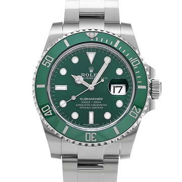 ロレックス サブマリーナ デイト 116610LV グリーン メンズ 時計 【中古】【wristwatch】