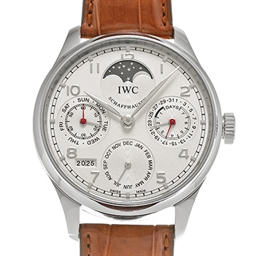 IWC ポルトギーゼ パーペチュアルカレンダー 世界500本限定 IW502308 シルバー メンズ 時計 【中古】【wristwatch】