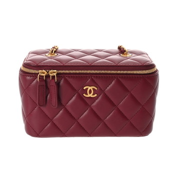 シャネル マトラッセ スモールヴァニティケース ボルドー ラムスキン レディース バッグ 【中古】【bag】