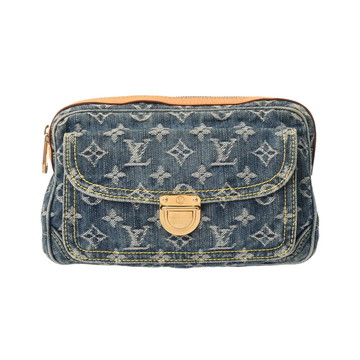 ルイ ヴィトン モノグラムデニム バムバッグ ブルー M95347 デニム レディース 【中古】【bag】