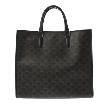 セリーヌ ラージ ホリゾンタル カバ ブラック トリオンフ キャンバス/カーフ ユニセックス バッグ 【中古】【bag】