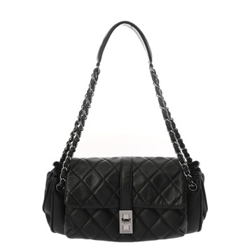 シャネル 2.55/マトラッセ チェーンショルダー ブラック キャビアスキン レディース バッグ 【中古】【bag】