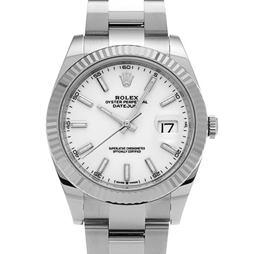 ロレックス デイトジャスト 41 126334 ホワイト メンズ 時計 【中古】【wristwatch】