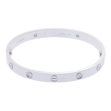 カルティエ ラブブレスレット #17 4PD シルバー CRB6035817 K18ホワイトゴールド WG ユニセックス ジュエリー 【中古】【jewelry】