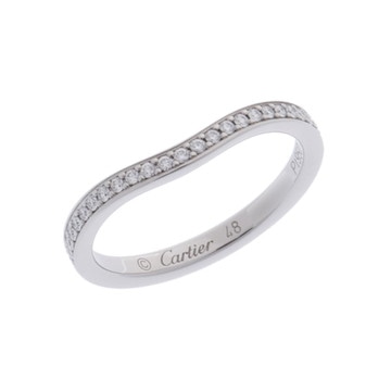 カルティエ バレリーナリング #48 シルバー CRB4093048 Pt950プラチナ レディース ジュエリー 【中古】【jewelry】