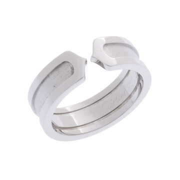 カルティエ C2リング #56 シルバー K18ホワイトゴールド WG レディース ジュエリー 【中古】【jewelry】