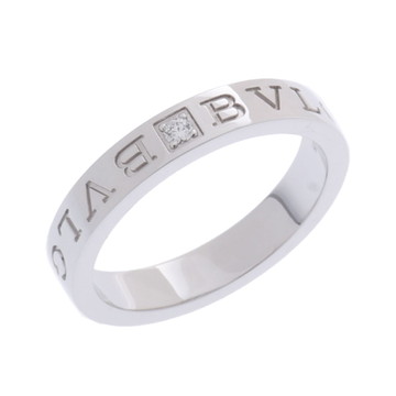 ブルガリ ダブルロゴリング 1PD ゴールド K18ホワイトゴールド WG レディース ジュエリー 【中古】【jewelry】