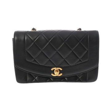 シャネル ダイアナ チェーンショルダー 23cm ブラック A01164 ラムスキン レディース バッグ 【中古】【bag】