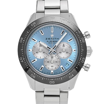 ゼニス クロノマスター スポーツ ヨシダ スペシャルエディション 03.3106.3600/55.M3100 アイスブルー/シルバー メンズ 時計 【中古】【wristwatch】
