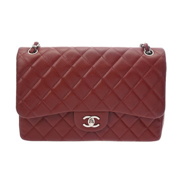 シャネル マトラッセ WフラップWチェーンショルダー 30 ボルドー A58600 キャビアスキン レディース バッグ 【中古】【bag】