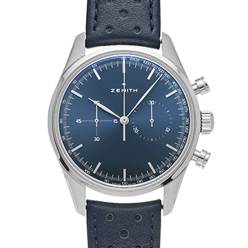 ゼニス クロノマスター ヘリテージ 146 38mm 03.2150.4069/51.C805 ブルー メンズ 時計 【中古】【wristwatch】