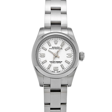 ロレックス オイスターパーペチュアル 26 176200 ホワイト レディース 時計 【中古】【wristwatch】