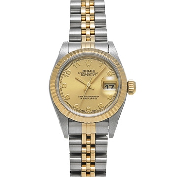 ロレックス デイトジャスト 69173 シャンパン レディース 時計 【中古】【wristwatch】