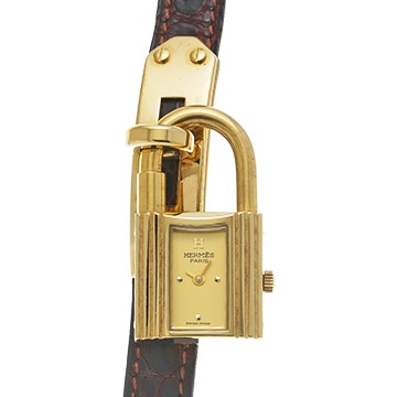 エルメス ケリーウォッチ KE1.201 シャンパン レディース 時計 【中古】【wristwatch】