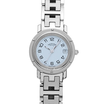 エルメス クリッパー ナクレ CL4.210 ホワイト レディース 時計 【中古】【wristwatch】