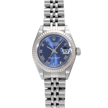 ロレックス デイトジャスト 69174 ブルー レディース 時計 【中古】【wristwatch】