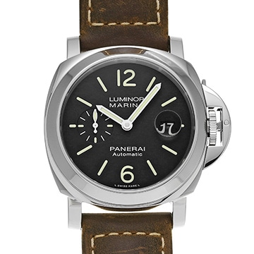 パネライ ルミノールマリーナ オートマティック アッチャイオ PAM01104 ブラック メンズ 時計 【中古】【wristwatch】