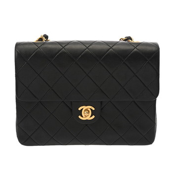 シャネル マトラッセ チェーンショルダー ブラック ラムスキン レディース バッグ 【中古】【bag】