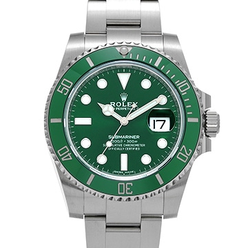 ロレックス サブマリーナ デイト 116610LV グリーン メンズ 時計 【中古】【wristwatch】