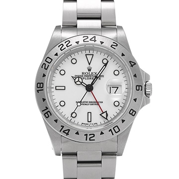 ロレックス エクスプローラーII 16570 ホワイト メンズ 時計 【中古】【wristwatch】