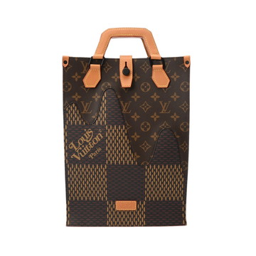 ルイ ヴィトン ダミエジャイアント/モノグラム ミニトート NIGOコラボ ブラウン N40355 ダミエキャンバス メンズ バッグ 【中古】【bag】