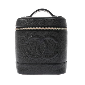 シャネル バニティ ブラック A01998 キャビアスキン レディース バッグ 【中古】【bag】