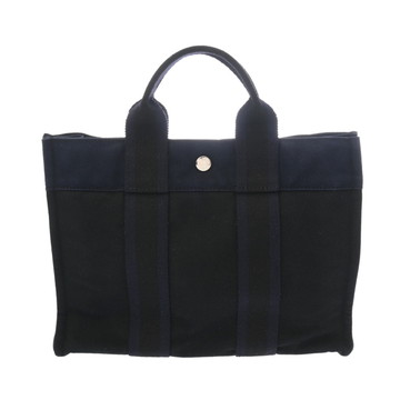 エルメス フールトゥ PM ブラック/ネイビー キャンバス レディース バッグ 【中古】【bag】