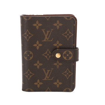 ルイ ヴィトン モノグラム ポルト パピエ ジップ ブラウン M60217 モノグラムキャンバス ユニセックス 財布 【中古】【purse】
