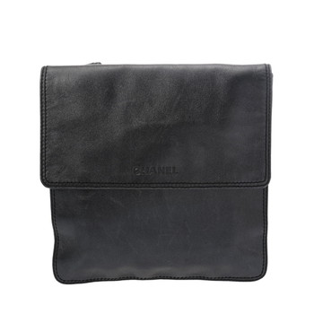 シャネル ショルダーバッグ メタリックブラック カーフスキン レディース バッグ 【中古】【bag】