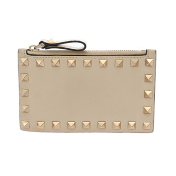 ヴァレンティノ コインカードホルダー ホワイト レザー レディース 財布 【中古】【purse】