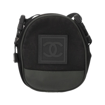 シャネル スポーツ ショルダーバッグ ブラック/カーキ ナイロン レディース バッグ 【中古】【bag】