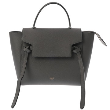 セリーヌ ベルトバッグ マイクロ 2WAY グレー グレインドカーフ レディース バッグ 【中古】【bag】
