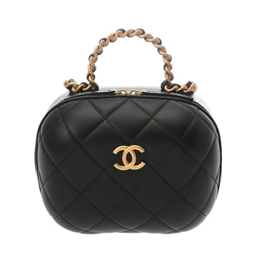 シャネル マトラッセ スモール ヴァニティケース ブラック AS3066 カーフスキン レディース バッグ 【中古】【bag】