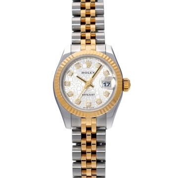 ロレックス デイトジャスト 179173G シルバーコンピュータ/ダイヤモンド レディース 時計 【中古】【wristwatch】