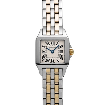 カルティエ サントス ドゥモワゼル SM W25066Z6 シルバー レディース 時計 【中古】【wristwatch】