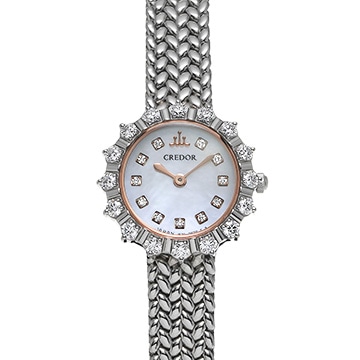 セイコー クレドール シグノ GSTE969 ホワイトシェル/ダイヤモンド レディース 時計 【中古】【wristwatch】