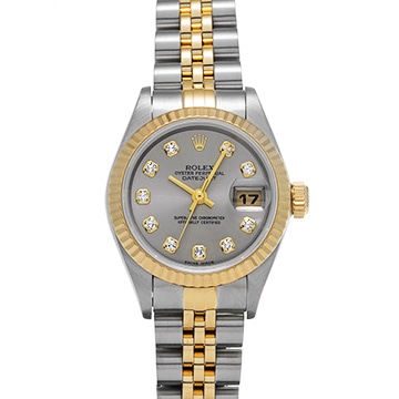 ロレックス デイトジャスト 79173G グレー/ダイヤモンド レディース 時計 【中古】【wristwatch】