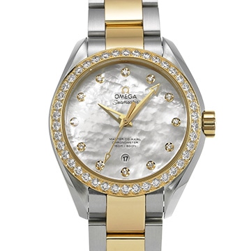 オメガ シーマスター アクアテラ 150M 231.25.34.20.55.006 ホワイトシェル/ダイヤモンド レディース 時計 【中古】【wristwatch】