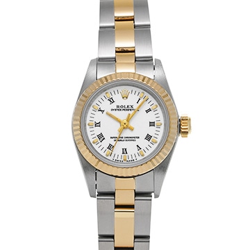 ロレックス オイスターパーペチュアル 67193 ホワイト レディース 時計 【中古】【wristwatch】